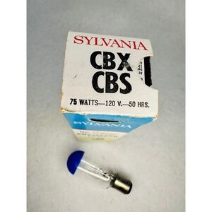 Sylvania CBX CBS Projector Lamp Bulb 75W 120V Blue Top Vintage Light NOS‎